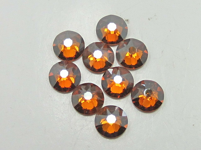 72pcs. 20ss TANGERINE LUSTER-D FLATBACK European Rhinestones